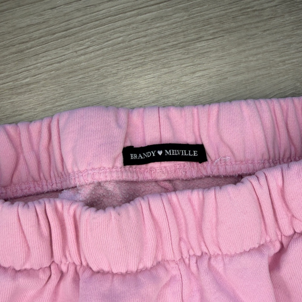 Brandy Melville Baby Pink Rosa Jogger Sweatpants One Size - Picture 3 of 7